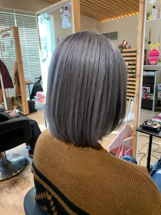 セミロング カラー 関口 友行のヘアスタイル