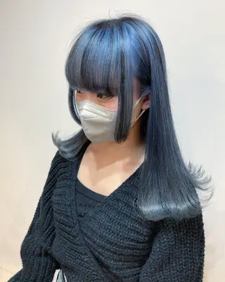 セミロング カラー 山本 将史のヘアスタイル