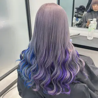 ロング カラー ヘアアレンジ メンズ ブリーチ&エクステ 🥀ケアカラー特化のヘアスタイル