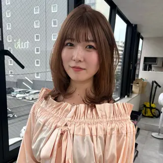 ミディアム うる艶/ハイトーン 🎀hina🎀のヘアスタイル