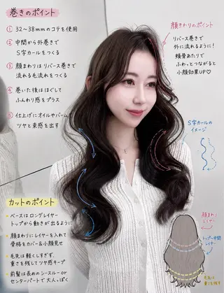 ロング カラー レイヤー/髪質改善 ボブ/艶カラー/縮毛のヘアスタイル