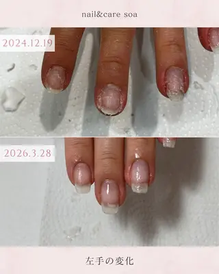 ネイル soa.Aika 自爪育成のネイルデザイン