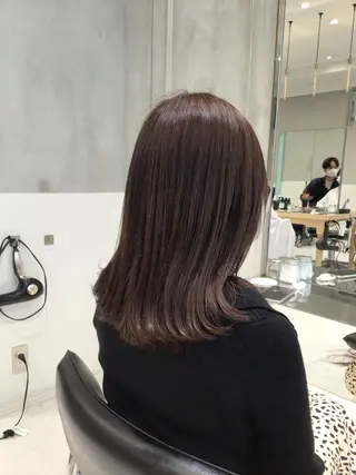 ミディアム オリーブ カラー✨有坂映哉のヘアスタイル