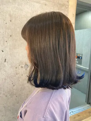 ミディアム カラー 横浜美容室/暖色系 michika🌹のヘアスタイル