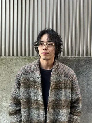 ミディアム パーマ 原田 侑鈴のヘアスタイル