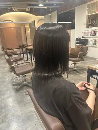 ミディアム カラー 永田 幸花のヘアスタイル