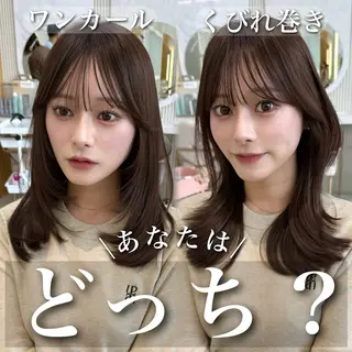 セミロング 似合わせレイヤー/ 透明感カラーのヘアスタイル