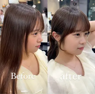 ミディアム まとまるボブ/縮毛矯 生🌿あおい✨のヘアスタイル