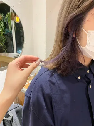 セミロング カラー Lomalia 🤍🫧/makoのヘアスタイル