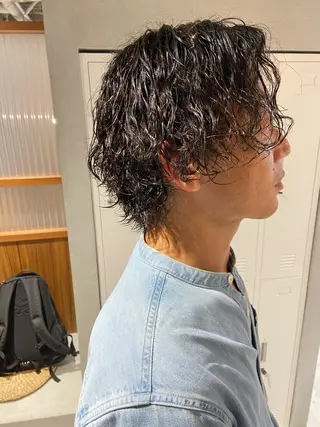 ミディアム パーマ メンズ 🔥メンズ特化/ 奥野心太【副店長】のヘアスタイル