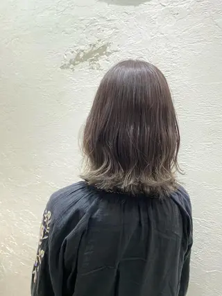 ミディアム カラー 🍑もも 🍑のヘアスタイル