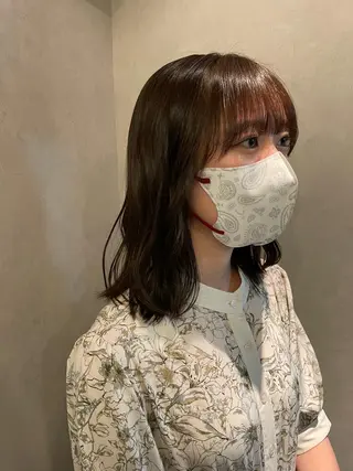 セミロング 🍮中山詩乃🍮顔 まわりデザイン◎のヘアスタイル