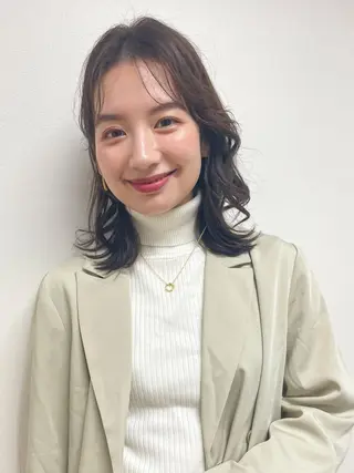 セミロング 中條 あまねのヘアスタイル