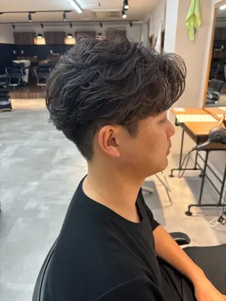 パーマ メンズ 保立/フェザーパーマ /メンズカット千葉のヘアスタイル