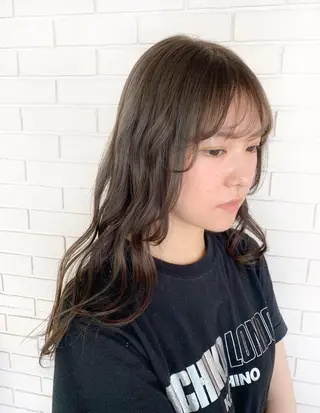 ロング カラー 杉村 未来のヘアスタイル