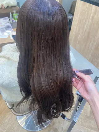 ロング カラー 🎀艶カラー/ 縮毛矯正🤍ミイナのヘアスタイル