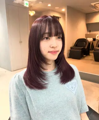 セミロング カラー akane/ボブ /ブラウンベージュのヘアスタイル