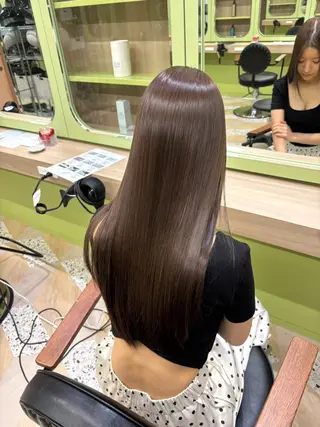 ロング カラー パーマ 朝が楽になる髪質改善 /美髪矯正/KOHのヘアスタイル