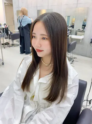 セミロング うる艶ヘア♡韓国好き 透明感　shotaのヘアスタイル