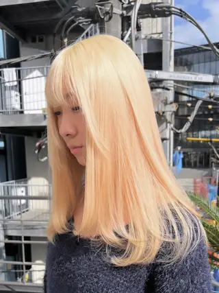 ロング カラー ブリーチ　ハイトーン 特化🌈フジタハルキのヘアスタイル