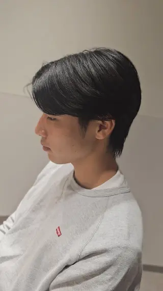 ショート メンズ 縮毛矯正をしている人 のためのカラーのヘアスタイル