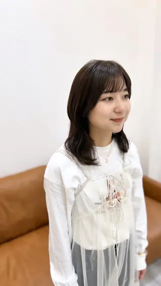 セミロング カラー 堀 大輔のヘアスタイル
