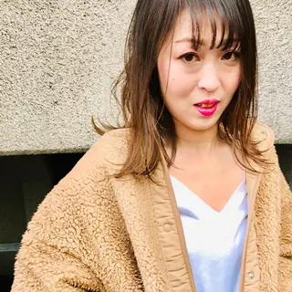 ミディアム ママ美容師 ＊ヒマワリのヘアスタイル