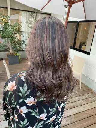 セミロング カラー 大橋 輝久のヘアスタイル