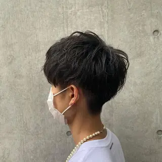 ショート パーマ メンズ 梅田茶屋町メンズ 専門美容師 山元一平のヘアスタイル