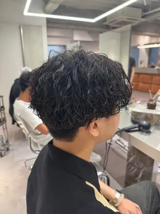 パーマ メンズ ブリーチ/パーマ特化 片平和寿のヘアスタイル