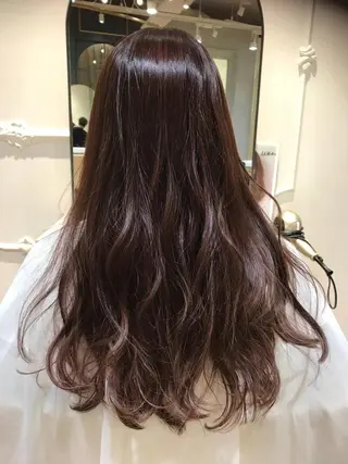 ロング カラー 乾かすだけで艶髪酸性 ストレート髙橋悠耶のヘアスタイル