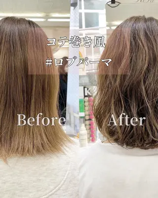 ミディアム パーマ ショートヘア / 星野菜月のヘアスタイル
