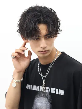 ミディアム パーマ メンズ 楽にキマる🔥垢抜け ヘア/RAIKIのヘアスタイル