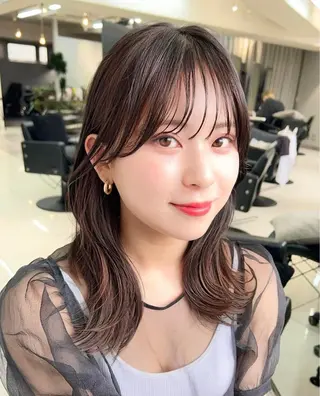 ロング ウルフ🦋顔まわり ❤︎ ͛MEIのヘアスタイル