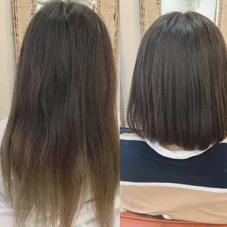 ミディアム カラー fio マナミのヘアスタイル