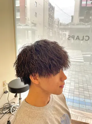 ショート パーマ メンズ パーマ/フェード🔥 佐々木波人のヘアスタイル