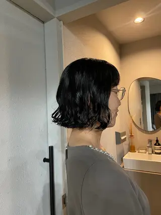 ミディアム カラー パーマ 表参道🌿赤み消し カラー/チナツのヘアスタイル