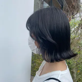 ミディアム カラー ヘアアレンジ ｱｵﾇﾏﾐﾕ☁️ /ボブ/ハイトーン/のヘアスタイル