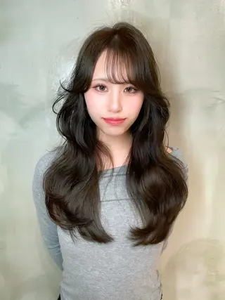 ロング 韓国✖️網紅🖤 パーマYURIYAのヘアスタイル