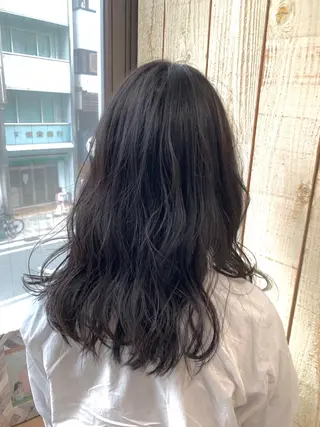 セミロング カラー 透明感/ 美髪矯正/田中恭のヘアスタイル