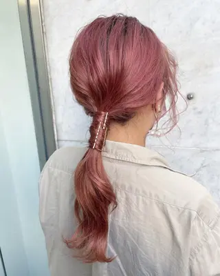 セミロング カラー ヘアアレンジ RU RIのヘアスタイル
