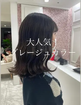 ミディアム 韓国風パーマ/ヘア セット/店長みづきのヘアスタイル