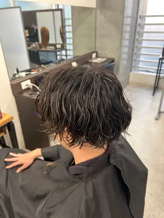 パーマ メンズ カズキ🌼曲がる 縮毛矯正のヘアスタイル