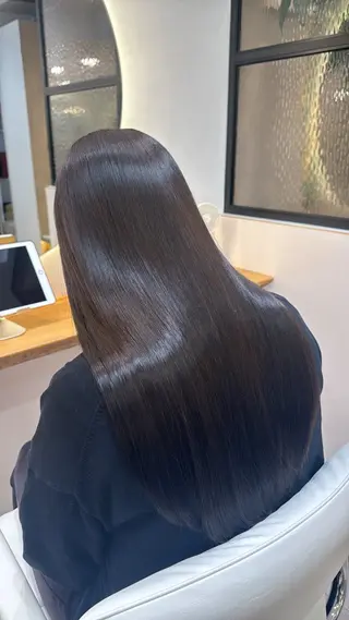 ロング カラー パーマ 絶対垢抜けレイヤー/ 透明感カラーリョウヤのヘアスタイル