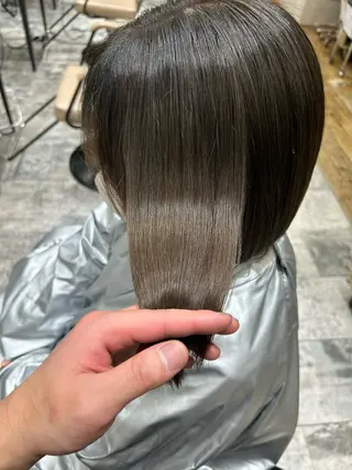 ショート カラー パーマ 新宿✨顔周りカット 韓国ヘア/坂本亜裟海のヘアスタイル