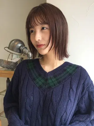 ミディアム 成澤 凜花のヘアスタイル