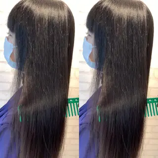 ロング 髪質改善 髪質改善カラーのヘアスタイル