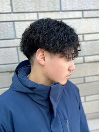 ショート パーマ 博多メンズサロン 田中のヘアスタイル