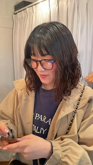 パーマ パーマ/透明感カラー 小松のヘアスタイル