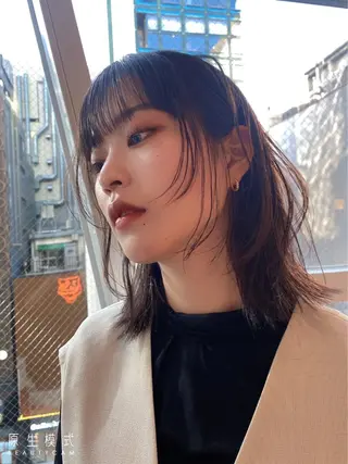 ミディアム カラー レイヤー専門家 ダブルカラー修のヘアスタイル